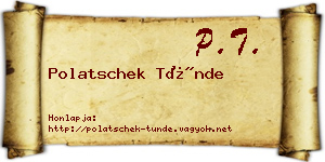 Polatschek Tünde névjegykártya